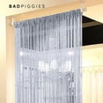 thumbnail image 2 of BadPiggies 39"x78" Glitter String Door Curtain Room Dividers Window Panel Sparkling Ribbon Thread Fringe Tassel Fly Screen Home Decor (Gray), 2 of 6