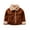 Brown, variant on Vedolay Girls 2023 Suit Jackets Girls Long Sleeve Sherpa Jackets Winter Padded Top for Kids Outfit,Brown 3-6 Months