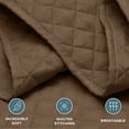 thumbnail image 2 of Bare Home Quilt Set - 2 Piece - Diamond Stitched Bedspread Coverlet - Twin/Twin XL, Cocoa, 2 of 8