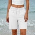 thumbnail image 4 of Womens Cargo Shorts High Waisted Button Quick Dry Athletic Shorts Lightweight Running Summer Hiking Shorts with Pockets, 4 of 9
