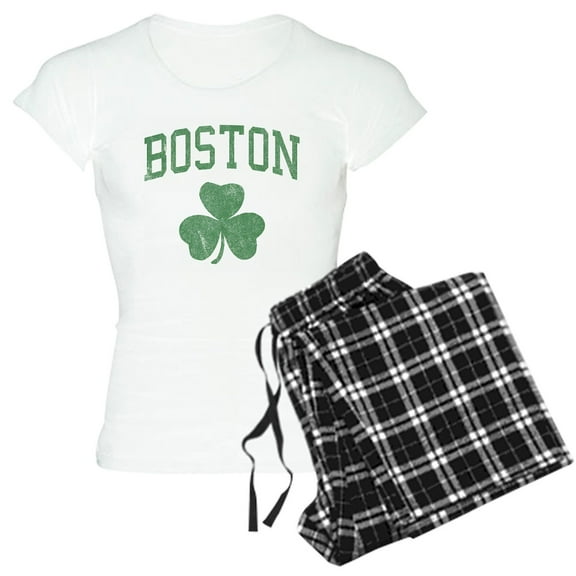 CafePress - Boston Irish Women's Light Pajamas - Women's Short Sleeve Print T-Shirt and Pants Light Cotton Pajama Set