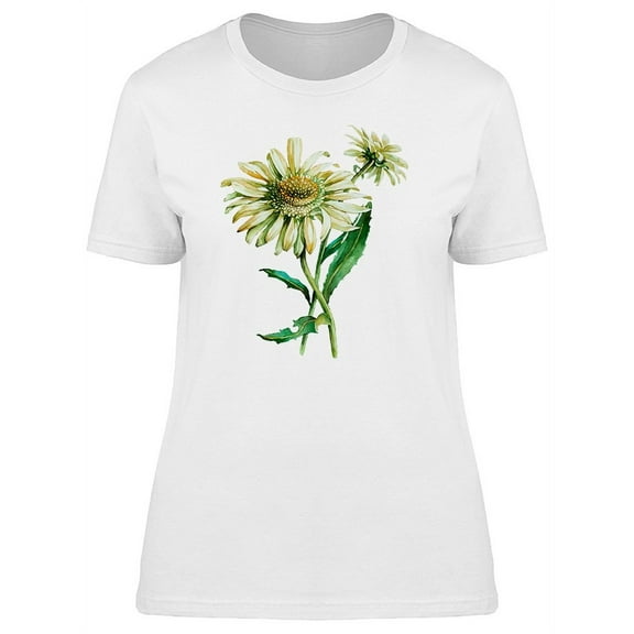 Drawing Of Daisy Flower Tee Women's -Image by Shutterstock