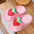 thumbnail image 2 of Otqutp Toddler Girls Slippers Strawberry Lightweight Waterproof Open Toe Sandals Summer Baby Cute Fruit Non-Slip Sandals, 2 of 6