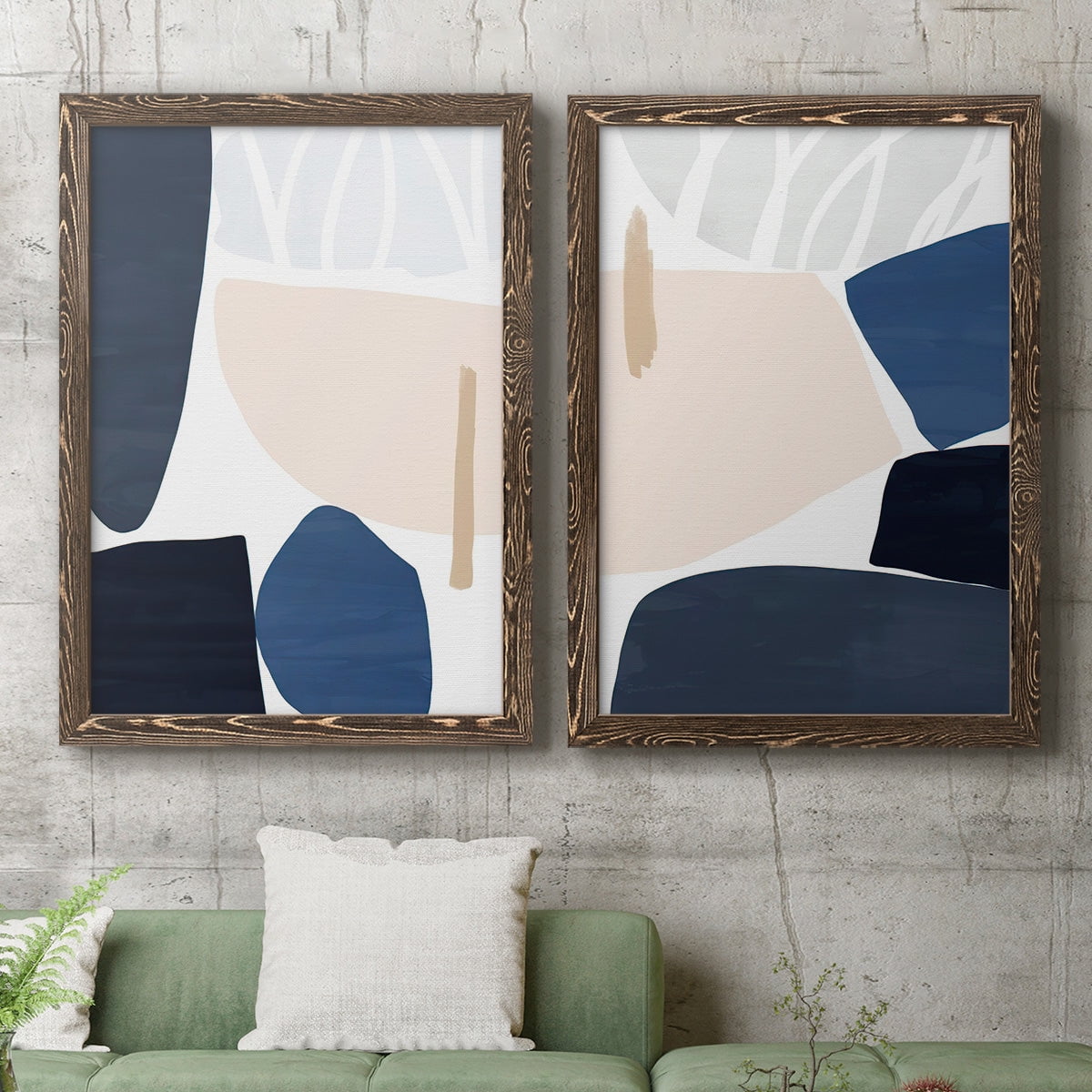 Denim and Sand I - Premium Framed Canvas - Ready to Hang