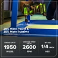 thumbnail image 3 of Greenworks 24V Brushless Cordless Impact Driver Kit, 1900 in./lbs Torque, Variable Speed, 2×2Ah Batteries with 2A Charger, LED Light, 8pcs Drill/Driver Bits with Tool Bag, 3 of 14