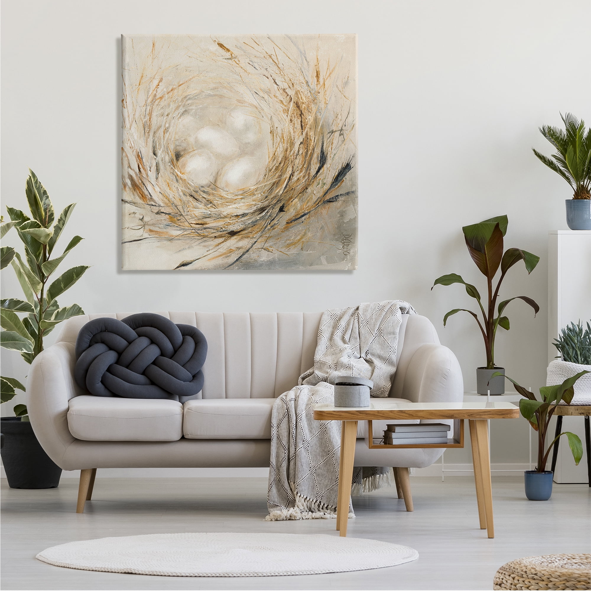 Stupell Industries Abstract Baby Bird Egg Nest Countryside Animals, 36 x 36,Design by Third and Wall