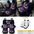 thumbnail image 3 of Jeiento Butterfly Car Seat Cover Full Set Steering Wheel Cover Moon Seat Belt Covers Trash Bag Purple Air Vent Holder Rear View Mirror Cover Cup Coasters Key Chain 15 PCS Auto Accessory, 3 of 7