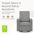 thumbnail image 6 of Delta Children Noah Upholstered Swivel Glider with Stain-Resistant Performance Fabric- Greenguard Gold Certified, Frost Grey, 6 of 16