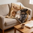 thumbnail image 4 of CaiYueKe Soft Flannel Blanket with Highland Cattle Print, Cozy Throw Blanket for Couch Bed, Warm Plush Fleece Blanket, Lightweight Decorative Blanket for Adults, Home Decor Gift, 4 of 6