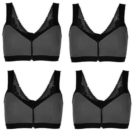 

Wireless Padded Support Bras for Women Full Coverage and Lift - Ultra-Soft and Breathable Plus Size Bra for Large Bust Support Seamless M-3XL(4-Packs)