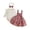 Pink, variant on ibiyuan 0-3 Months Baby Girl Clothes Outfits 2 Piece Cute Baby Outfit, Long Sleeve Romper Bodysuit Bowknot Print Suspender Skirt Back To School