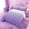 thumbnail image 2 of meiyoeat Modern Abstract Aesthetic Full Size Comforter Sets,Purple Ombre Print Bedding Comforter Set For Girl,Reversible,3 Pieces,1 Comforter and 2 Pillowcases, 2 of 7