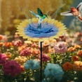 thumbnail image 6 of Steadline Metal Bird Baths for Outside, Hummingbird Small Birdbath Bowl for Outdoors with Metal Stake, Bird Feeder for Garden Yard Lawn Decor, 6 of 7