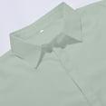 thumbnail image 6 of Men's Casual Short Sleeve Button Down Shirt Solid Color Summer Beach Relaxed Fit Collared Shirt with Pocket for Everyday Wear, 6 of 7