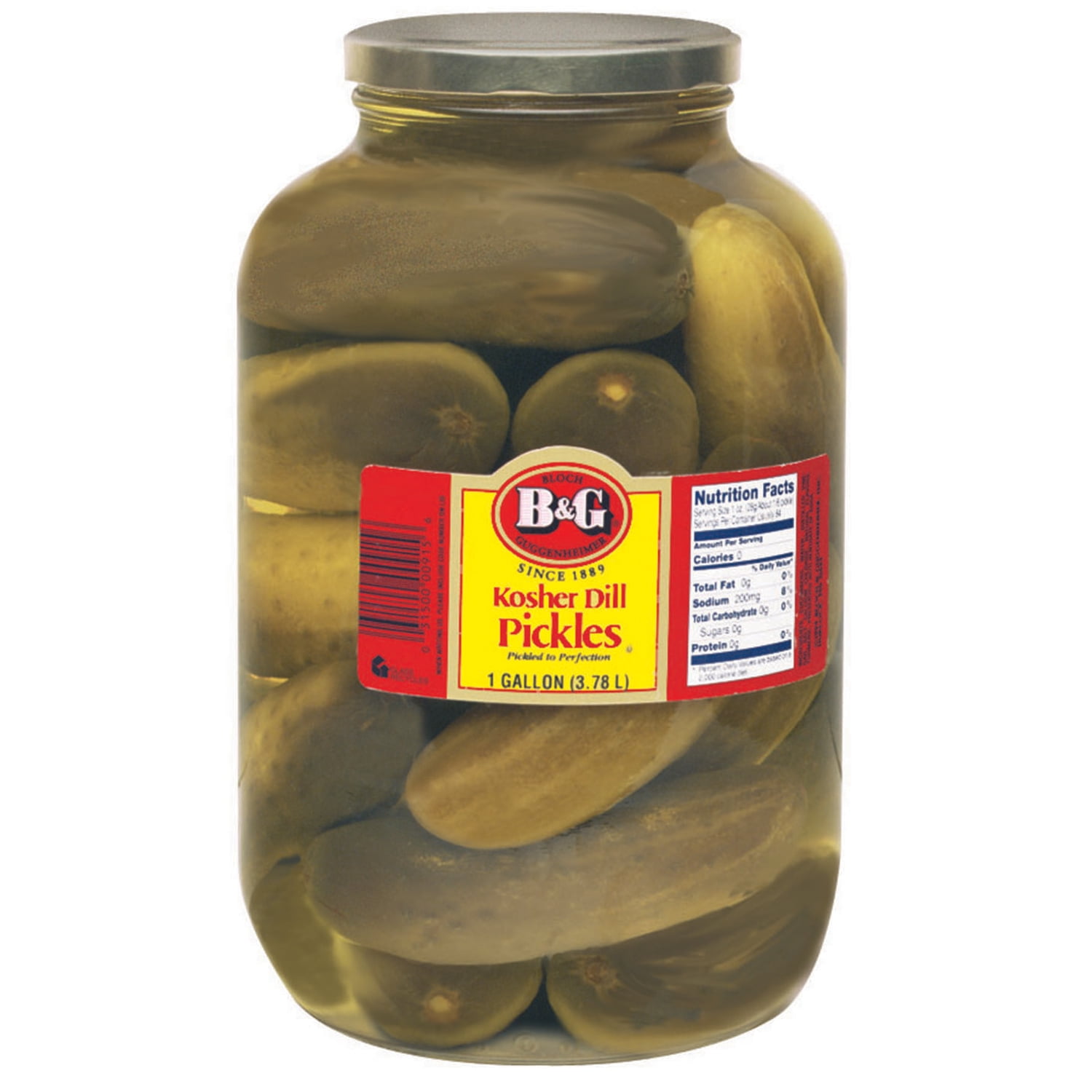 B&G Whole Kosher Dill Pickles 14/16