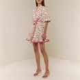 thumbnail image 4 of Women’s Floral Print Shirt Dress Short Sleeve Button Front Tie Waist Casual Mini Dress, 4 of 6