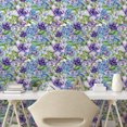 thumbnail image 2 of Ambesonne Nature Peel & Stick Wallpaper for Home, Paisley Botanical Flowers, 13"x100", Blue Violet Peacock Green, 2 of 5