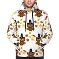 thumbnail image 2 of Bingfone Colorful maple leaf owl Men's Drawstring Hoodie Long Sleeve Pocket Sweatshirts-Large, 2 of 6