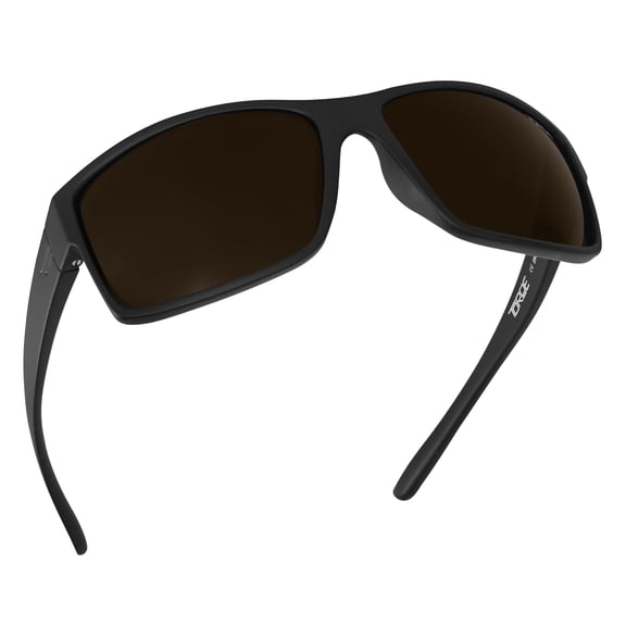 TOROE Matte Black TR90 MOJAVE Frame Sunglasses Enhancing Polarized Polycarbonate Lens (Matte Black, Brown C4)