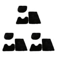 thumbnail image 1 of Transemion 1/2/3/5 3pieces Anti-slid Particles Rug Set Secure And for Slip-free Bathroom Mats For Black 3PCS, 1 of 6