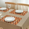 thumbnail image 3 of Orange Bigfoot and Grass Pattern Summer Placemats Table Placemats Set Of 4-Linen Kitchen Washable Placemats Table Mats 11.8"x17.7" Non-Slip Heat Resistant, 3 of 6