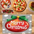 thumbnail image 2 of JOOCAR Merry Christmas Ornament Design Linen Table Mats Set of 4 for Home Kitchen Table Decor 12x18 inch, 2 of 5