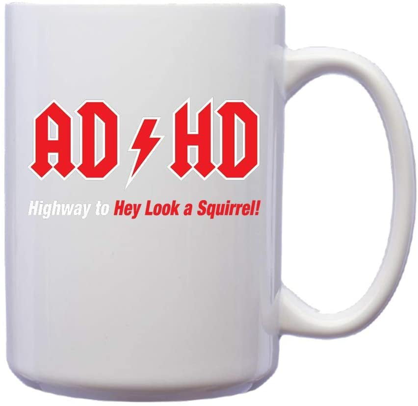 funny mugs ADHD Highway To Hey A Squirrel Tea Coffee Mug Novelty cup birthday 