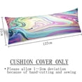 thumbnail image 5 of Abstract Body Pillow Cover,Marble Art Fantastic Iridescent Colors, Long Pillow Case Protector with Zipper Decorative Pillowcase Soft Large Pillow Cases Covers for Bed,Couch 20"x54" Pink Purple Yellow, 5 of 6