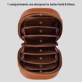 thumbnail image 3 of Filter Storage Case, Skin Friendly Touch PU Leather Camera Filter Bag with Zipper for 8 Pieces  Less than or equal to 95mm Filters, 3 of 7