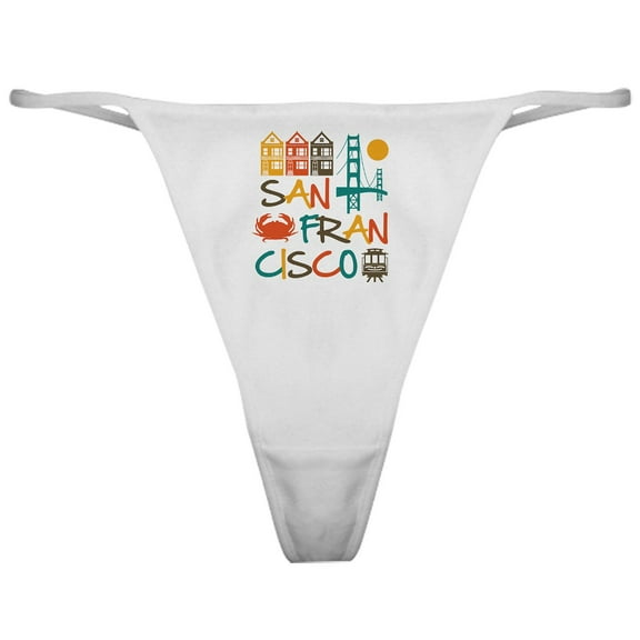 CafePress - San Francisco Classic Thong - Women's Novelty Thong Panties Underwear