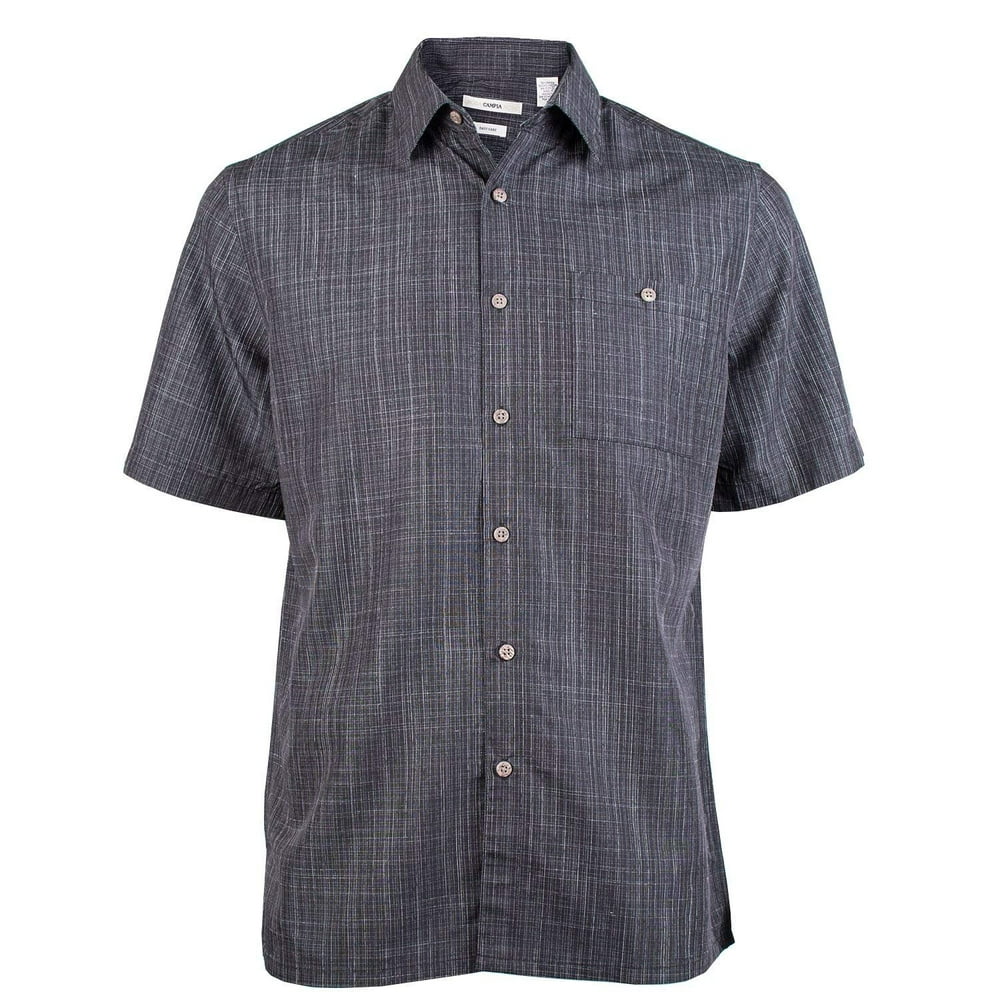 Campia Moda - Campia Men's Textured Solid Shirt (Black 18, M) - Walmart ...