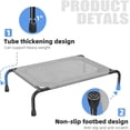 thumbnail image 5 of General Raised Dog Bed for Small Dogs, Waterproof Elevated Dog Cot, Outdoor Cooling Pet Bed, 36.5" x 22.5", Grey, 5 of 18