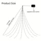 thumbnail image 3 of 1pc, 180 LED Star Waterfall Lights, Solar Outdoor Camping Light, 8 Modes Indoor Outdoor String Lights For Window Curtain Ornament, Yard, Christmas Tree, Party, Home, Holiday Lights, 3 of 4
