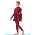 thumbnail image 7 of IDOPIP Modest Swimsuits for Girls Kids Muslim Swimsuits Islamic Full Cover Long Sleeve Top Pants Swim Hijab Cap, 7 of 7