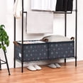 thumbnail image 3 of Yayeee Foldable Storage Basket for Shelves Set of 2 Waterproof Cloth Bins with Handles, Starry Night Pattern, 3 of 7