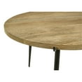 thumbnail image 4 of Pemberly Row Round Solid Wood Coffee Table in Natural and Black, 4 of 6