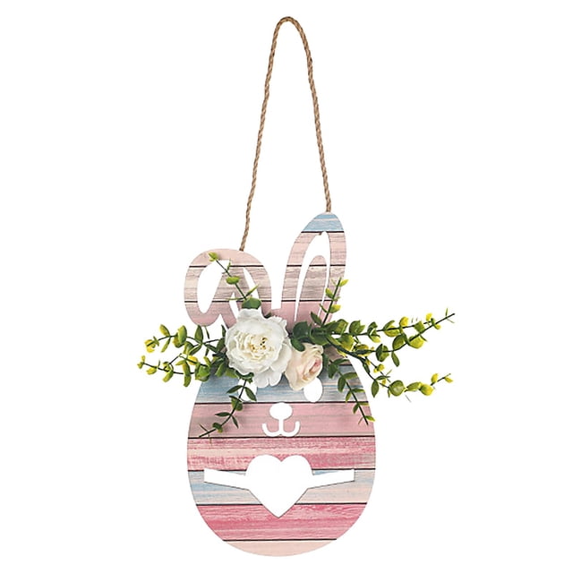 Letrero colgante de madera para puerta de Pascua, ideal para decoración de cafeterías y panaderías. Estilo B