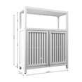 thumbnail image 3 of Lisonu Natural Bamboo Large Capacity Storage Cabinet with Shelves for Bathroom and Living Room, 3 of 11