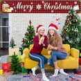 thumbnail image 4 of Riforla Joyeux Noël Bannière Décorations de Jardin Extérieures Grandes Panneaux Suspendus Rouges pour Noël Décoration de Maison Extérieure Ou Intérieure Fête à la Maison (1 Pce) Drapeaux Bannières Accessoires A, 4 of 7