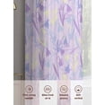 thumbnail image 6 of Purple Floral Retro Sheer Curtains 84 Inch Length 2 Panels Set, Abstract Vintage Floral Botanical Voile Window Treatment Rod Pocket Curtains Sheers Drapes for Bedroom/Living Room/Kitchen 52"x84"x2, 6 of 7