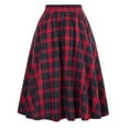 thumbnail image 3 of Women Fashion Casual Plaid Skirtwith Pockets Vintage High Waist Pleated Skirt Vacation Holiday Female Dailywear, 3 of 5