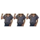 thumbnail image 1 of Jumpingount Camisa de mujer Blusa casual de manga corta con cuello en V con bolsillo Trabajo Playa Vacaciones Verano Top Ropa Accesorios Gris S Gris S 3piezas Jumpingount CBP234834, 1 of 6