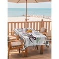 thumbnail image 2 of 60x84 Inch Outdoor Tablecloth with Umbrella Hole Zipper Rectangle Spring Flowers Rectangular Tablecloths Outside Waterproof Farmhouse Watercolor Black Plaid Wood Grain Patio Table Cover for Picnic, 2 of 8