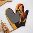 thumbnail image 4 of Cauagu Watercolor Glasses Guinea Pig Print Oven Mitts 2 Piece Set,BBQ Gloves Grilling Gloves Kitchen Silicone Oven Gloves Heat Resistant Oven Mitts for Barbecue Cooking & Baking, 4 of 6
