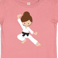 thumbnail image 4 of Inktastic Karate Girl, Cute Girl, Black Belt, Brown Hair Girls Baby T-Shirt, 4 of 5