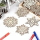 thumbnail image 3 of Adornos de copos de nieve de madera, decoraciones colgantes para árboles de Navidad, adornos rústicos, artesanías de madera, 3 of 5