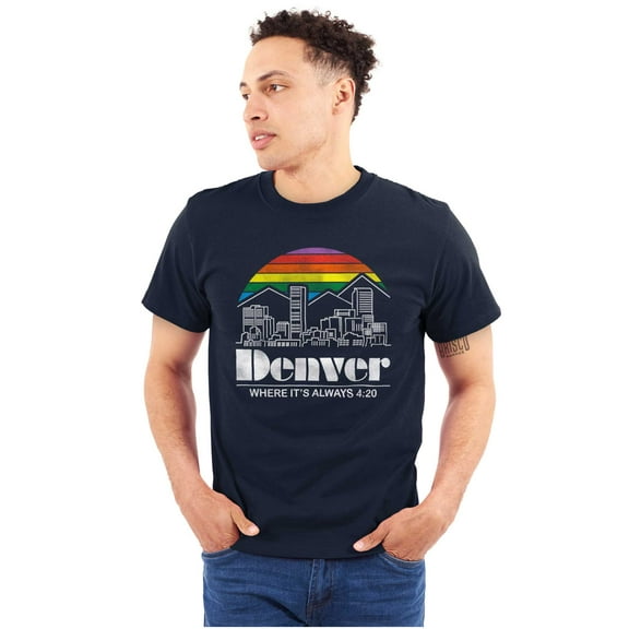 Denver Always 420 Funny Colorado Plus Size Crewneck Graphic Tee Shirt Brisco Brands 2X