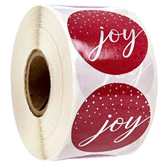 Etiquetas Joy de Navidad SBLABELS 500 unidades rollo de 3,8 cm