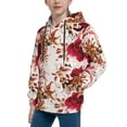 thumbnail image 2 of Fotbe Lilies Flowers Pattern Youth Pullover Hooded Sweatshirt, Boys Hoodie, Kangaroo Pocket Hoodie for Kids Girls -Medium, 2 of 6