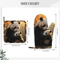 thumbnail image 3 of Sikiie Maple Forest Panda Oven Mitts and Pot Holders Set, Kitchen Oven Glove High Heat Resistant with Non-Slip Silicone Surface for Cooking, 3 of 7